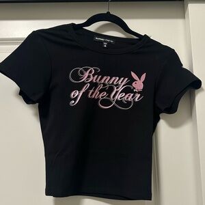 PLAYBOY BUNNY PRESTIGE BABY TEE SIZE SMALL